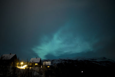 Scenic view of aurora borealis at night