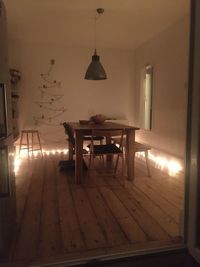 Empty chairs and tables at home