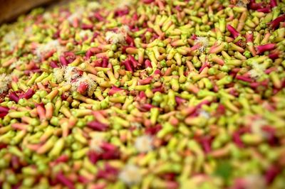 Full frame shot of leaves in market