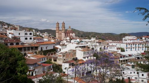 High angle shot of townscape