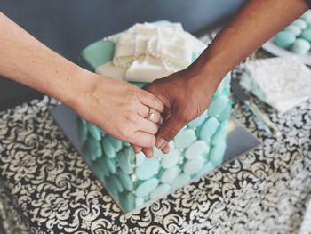 Close-up of woman holding ice cream