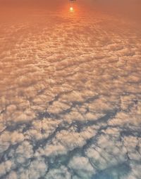 Aerial view of cloudscape during sunset