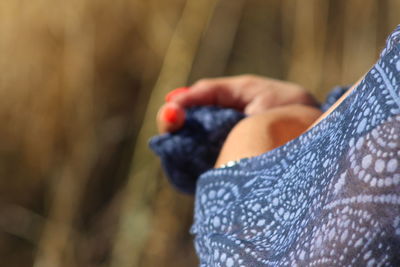 Close-up of hand