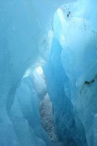 Aerial view of frozen landscape