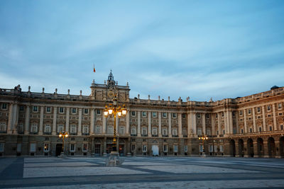 Low angle view of historic building against sky