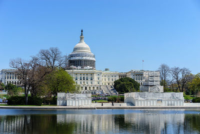 Us state capital building against sky