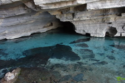 Rock formations in sea