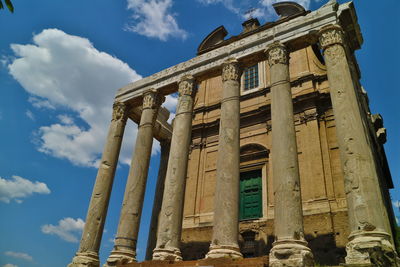 Low angle view of historical building against sky