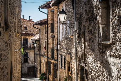 Street amidst houses
