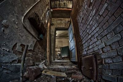 Interior of abandoned building
