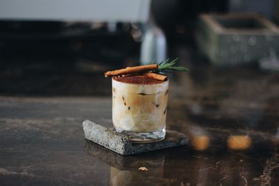 Close-up of drink on table