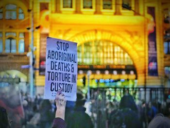 Information sign on wall