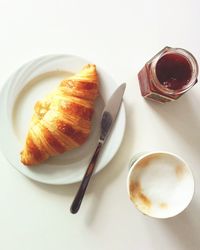 Close-up of food on white background