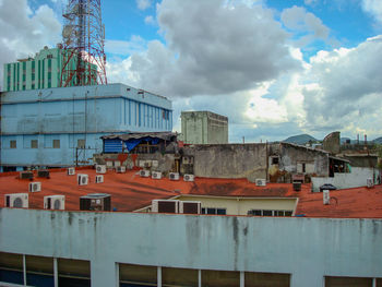 Buildings against sky in city