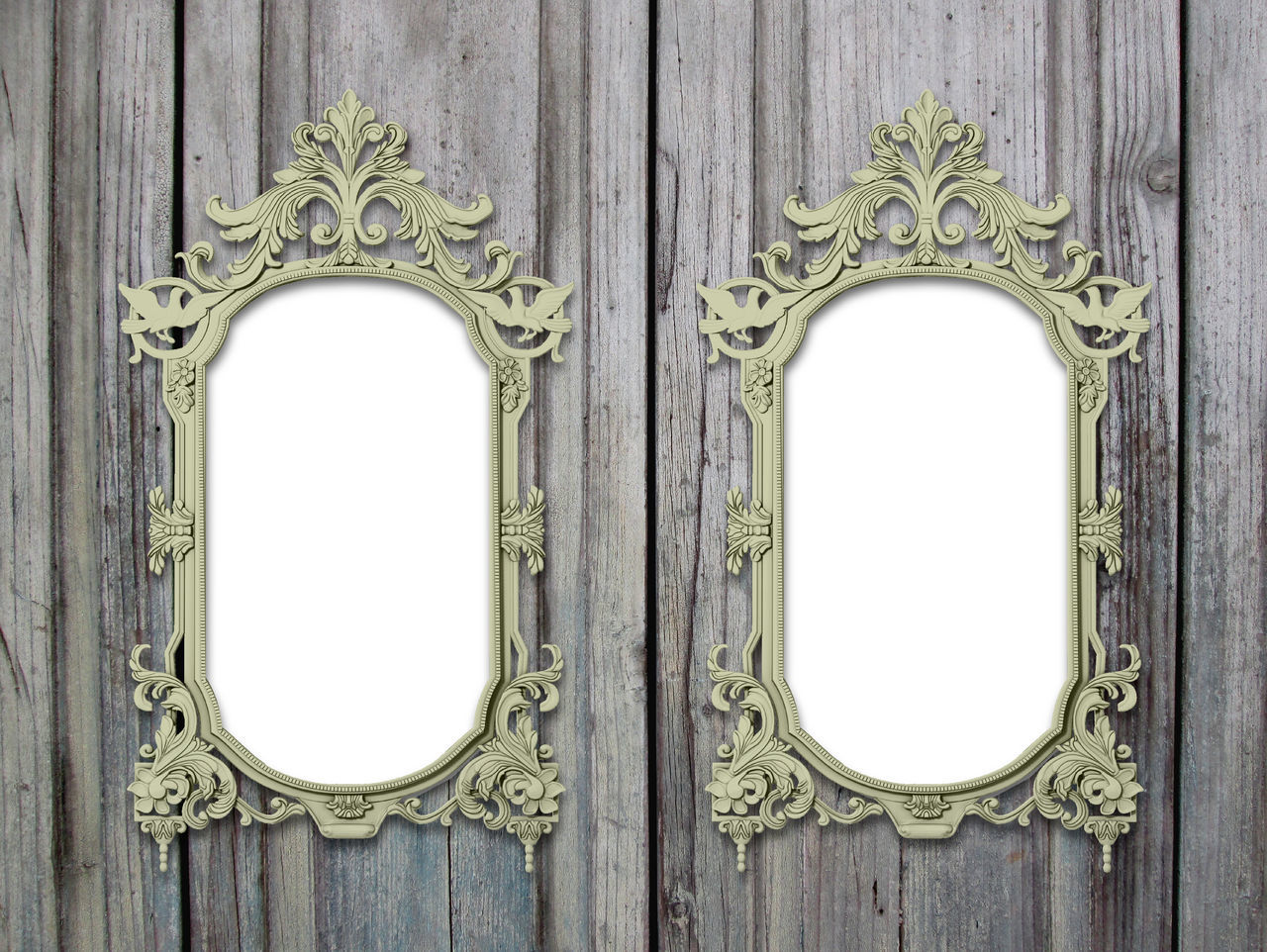 Two baroque vertical frames