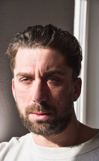 Close-up portrait of young man