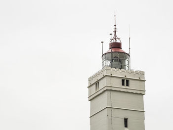 Low angle view of lighthouse against sky