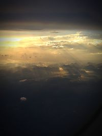 Aerial view of cloudscape during sunset