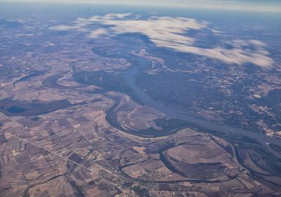 Mississippi river aerial airplane views arkansas. winding river cities united states of america