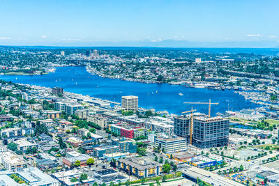 Scenic lake union in seattle, washington.