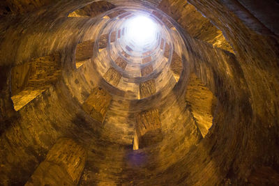 Low angle view of rock formation