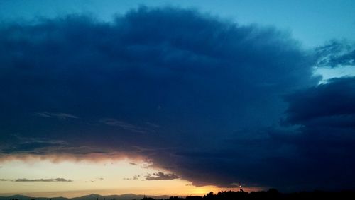 Low angle view of cloudy sky