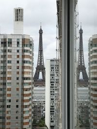 Low angle view of buildings in city