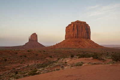 Rock formations in desert