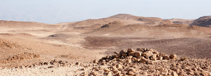 Scenic view of desert against sky