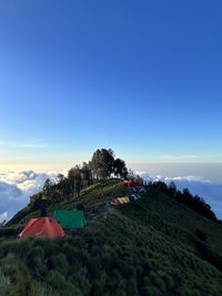 Scenic view of landscape against clear sky