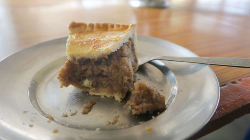 Close-up of ice cream in plate