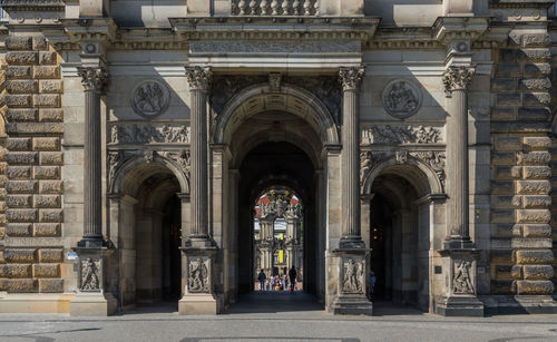 Facade of historic building