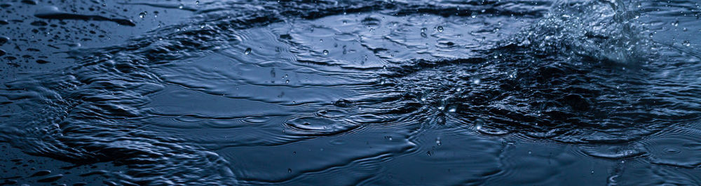 Full frame shot of wet rippled water