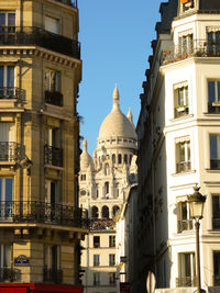 Low angle view of buildings against sky