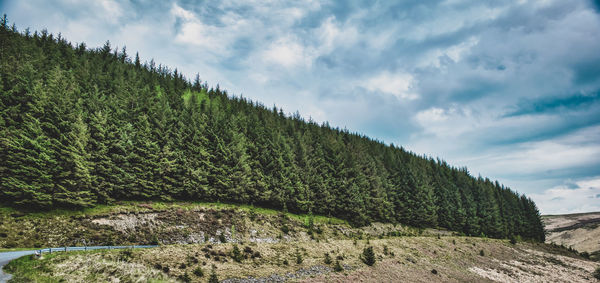 Scenic view of land against sky