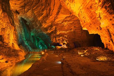 Rock formations in cave