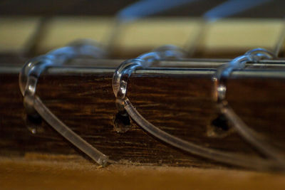 Close-up of objects on table