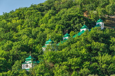 Panoramic view of the holy mountains lavra of the holy dormition in svyatogorsk  ukraine