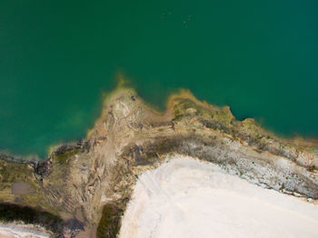 High angle view of beach