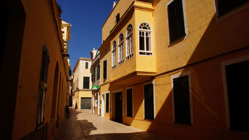 Alley in front of building