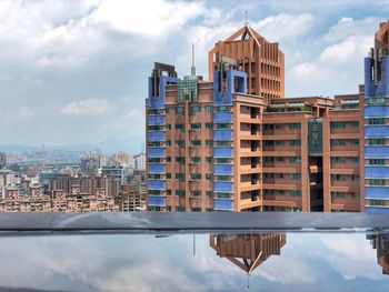 Reflection of buildings in water