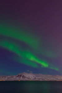 Scenic view of dramatic sky at night