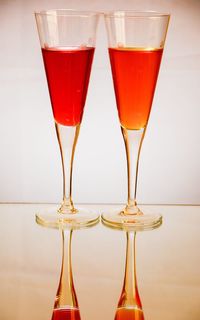 Close-up of beer glass on table