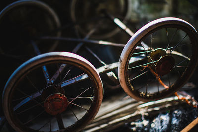 Close-up of wheels