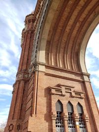 Low angle view of historic building against sky