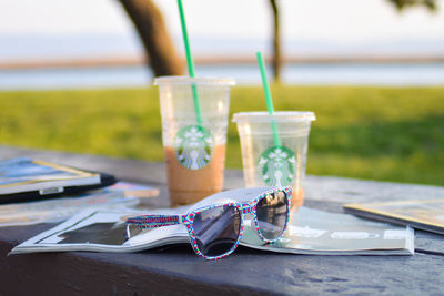 Close-up of drink on table