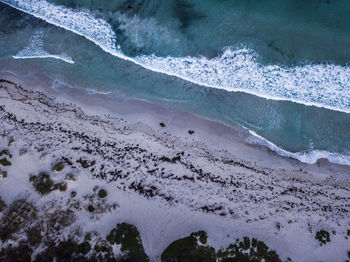 High angle view of beach