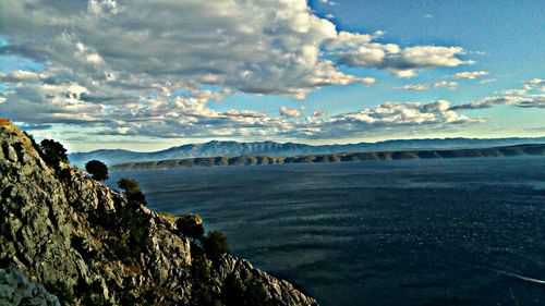 Panoramic view of sea against sky