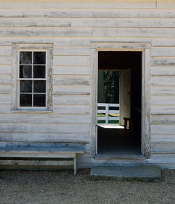 Entrance of abandoned building