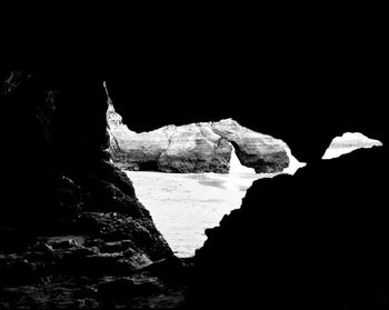 Rock formations at beach